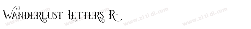 Wanderlust Letters R字体转换